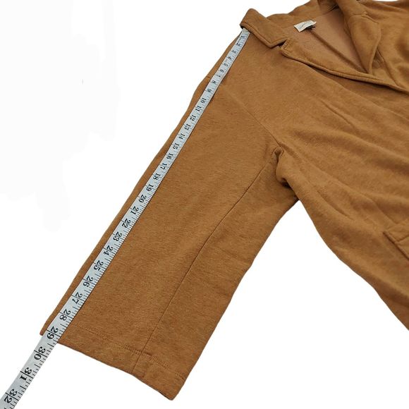 Universal Thread Womens Knit Blazer 3X Heather Brown Two Button Drop Shoulder - Picture 10 of 12